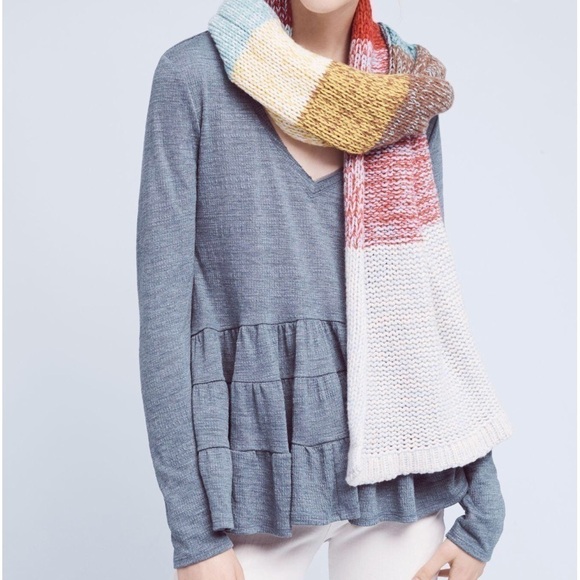 Anthropologie-deletta-ruffled BOHO Green Chic Blouse - Picture 3 of 11